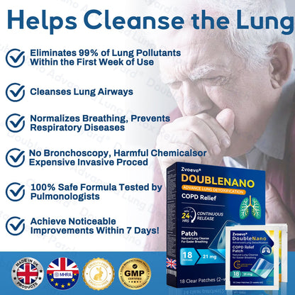 💫MHRA Approved|Zvoevo® DoubleNano COPD Relief Patch (💝 Cough, wheezing, shortness of breath, sputum, stuffy nose, bronchitis, bronchitis, allergy symptoms, lung discomfort🫁)