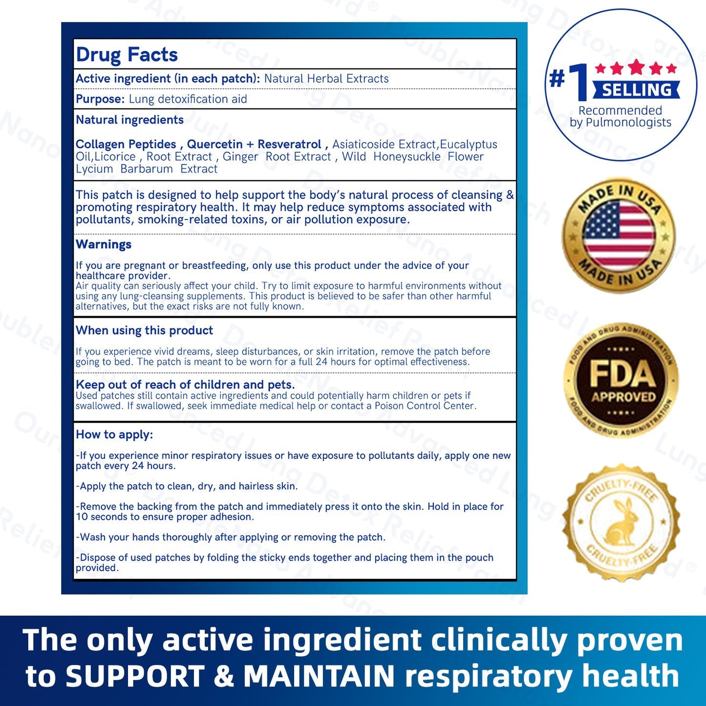 💫MHRA Approved|Zvoevo® DoubleNano COPD Relief Patch (💝 Cough, wheezing, shortness of breath, sputum, stuffy nose, bronchitis, bronchitis, allergy symptoms, lung discomfort🫁)