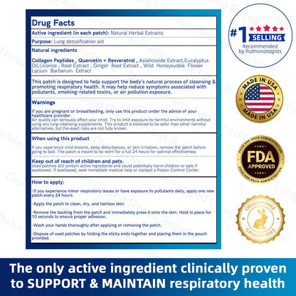 💫MHRA Approved|Zvoevo® DoubleNano COPD Relief Patch (💝 Cough, wheezing, shortness of breath, sputum, stuffy nose, bronchitis, bronchitis, allergy symptoms, lung discomfort🫁)
